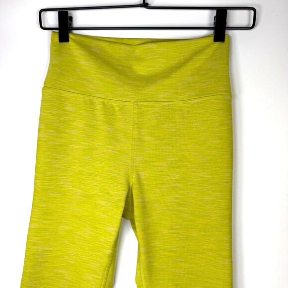 Outdoor Voices Leggings Womens Small Lime Green Heather High Rise Activewear - Picture 2 of 10